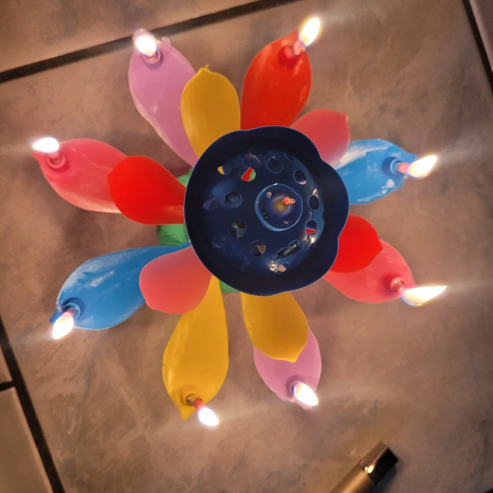 Rotating Bday Candle.